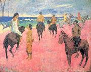 Paul Gauguin Riders on the Beach oil on canvas